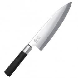 Couteau de cuisine japonais Deba "Wasabi Black", Long. lame 21 cm [Kai]