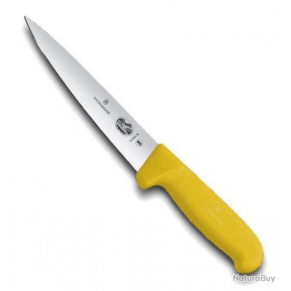 Couteau  dsosser/saigner "Fibrox jaune", Long. lame 16 cm [Victorinox]