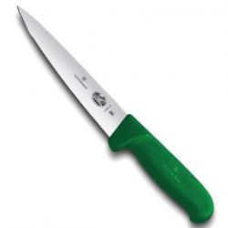 Couteau à désosser/saigner "Fibrox vert", Long. lame 14 cm [Victorinox]