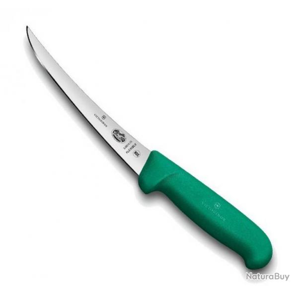 Couteau  dsosser "Fibrox vert" flexible, Long. lame 12 cm [Victorinox]