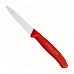 Couteau office "SwissClassic" lame crantée 8 cm, Couleur rouge [Victorinox]