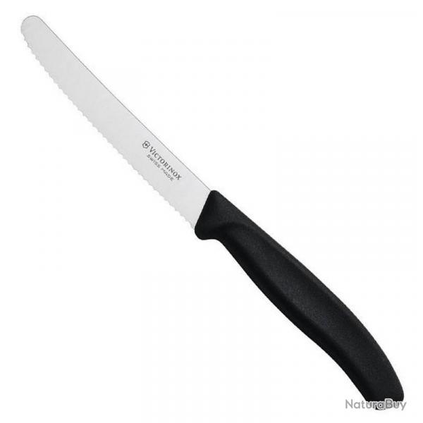 Couteau table/tomates "SwissClassic" 11 cm, Couleur noir [Victorinox]