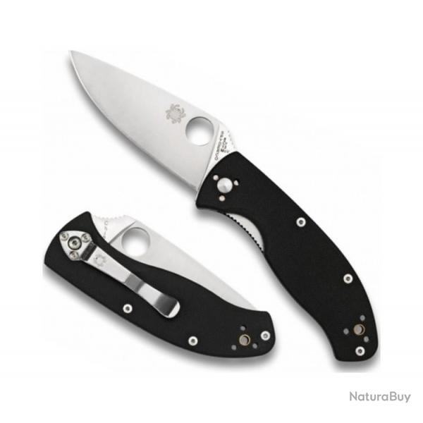Couteau "Tenacious" 8Cr13MoV / G10 noir, Tranchant plein [Spyderco]