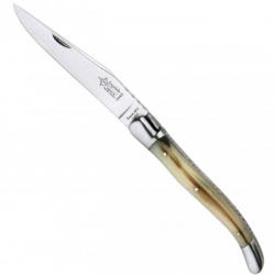Couteau Laguiole corne blonde 12cm, Longueur manche 12 cm [Arbalète G. David]