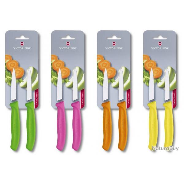 Carte de 2 couteaux office 8 cm, Couleur jaune [Victorinox]