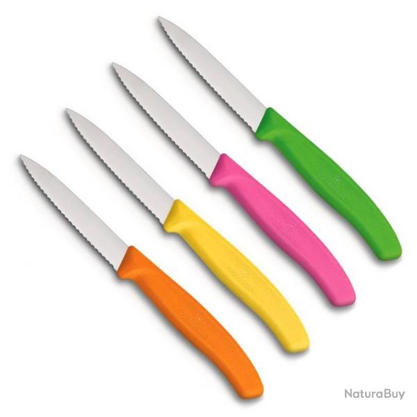 Couteau office "Flashy" lame crante 8 cm, Couleur vert [Victorinox]