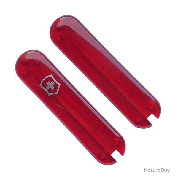 Plaquettes couteau suisse 58 mm, Couleur rouge translucide [Victorinox]