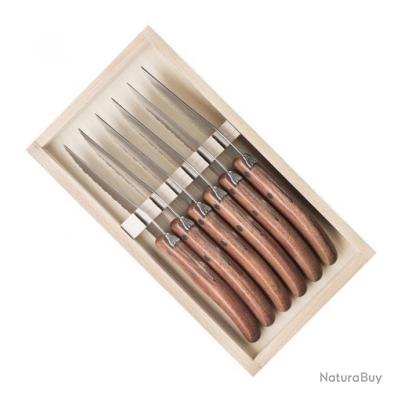 Coffret 6 couteaux Laguiole à steak Dozorme noir 3223 Art de Table