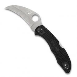 Couteau "Tasman Salt 2", Couleur noir, Lame pleine [Spyderco]