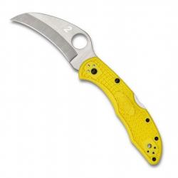 Couteau "Tasman Salt 2", Couleur jaune, Lame pleine [Spyderco]