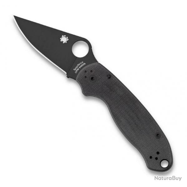 Couteau "Para 3" S45VN - DLC / G10, Manche noir [Spyderco]