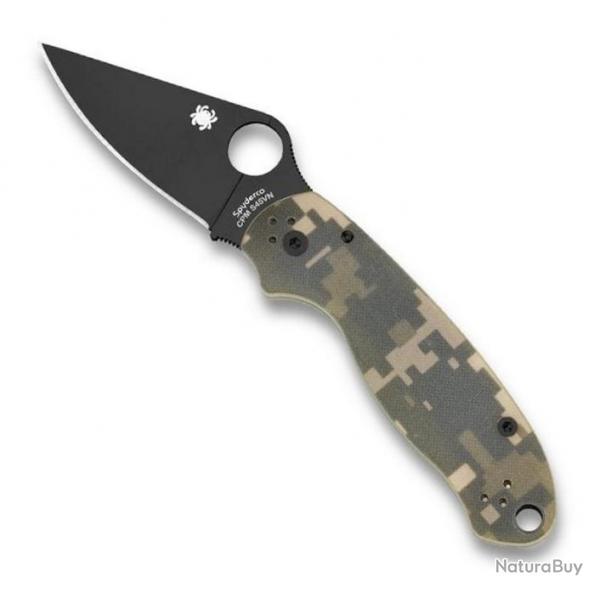 Couteau "Para 3" S45VN - DLC / G10, Manche camouflage [Spyderco]