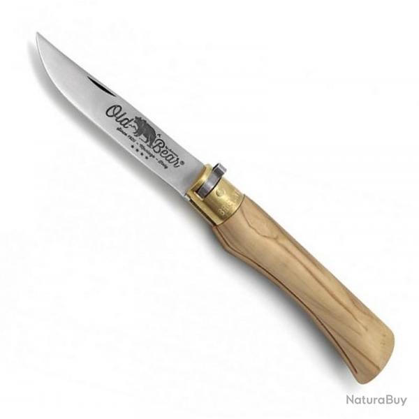 Couteau "Classic" inox, Manche olivier, Taille L [Old Bear]