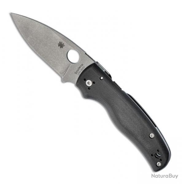 Couteau "Shaman" S30V / G10 noir, Lame stonewashed [Spyderco]