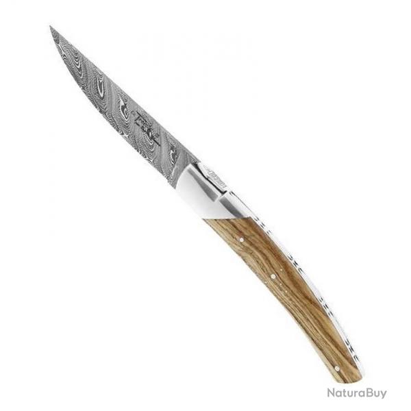 Couteau Le Thiers "Pirou" damas, Manche olivier [Goyon-Chazeau]