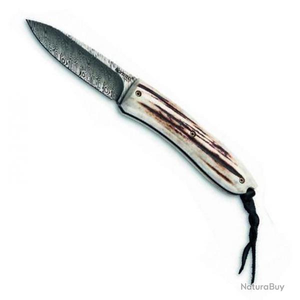 Couteau "Opera", Lame acier Damas, Manche bois de cerf [Lionsteel]