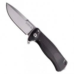 Couteau "SR" aluminium , Couleur noir, Longueur manche 10 cm [Lionsteel]