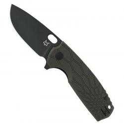 Couteau "Core" lame noire, Couleur vert [Fox Production]