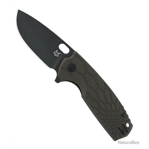 Couteau "Core" lame noire, Couleur vert [Fox Production]