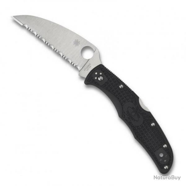 Couteau "Endura 4 Wharncliffe" VG-10 / nylon/fibre de verre noir, Tranchant dentel [Spyderco]