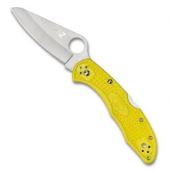 Couteau "Salt 2" H-2 / nylon-fibre de verre jaune, Tranchant plein [Spyderco]