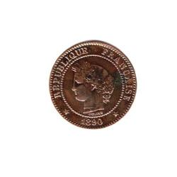 PIECE DE MONNAIE FRANCE 2 CENTIMES CERES 1890 PARIS