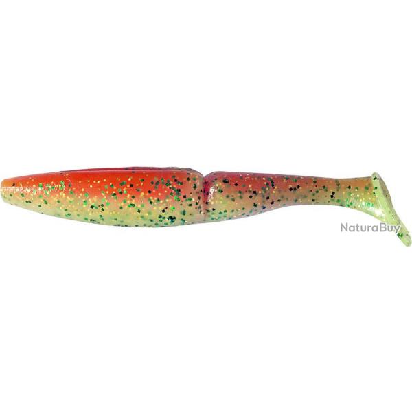 Leurre One Up Shad 4" 10cm Sawamura par 6 ORANGE GREEN
