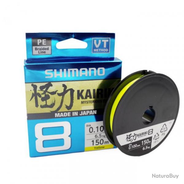 Tresse Shimano Kairiki 8 150m yellow 0.23mm / 22.5kg