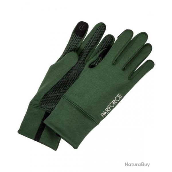 Gants Powerstretch E-Tip n' Grip (Couleur: Olive, Taille: 7)