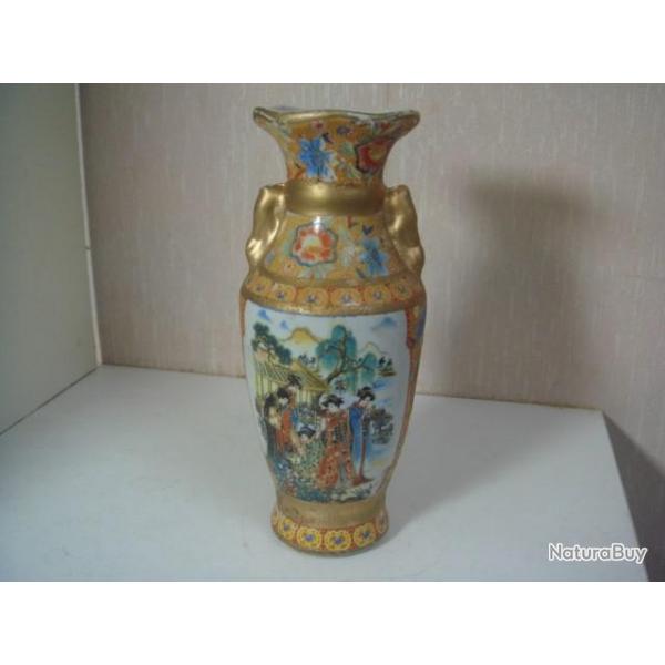 Vase ancien japonnais en cramique hauteur 15 cm