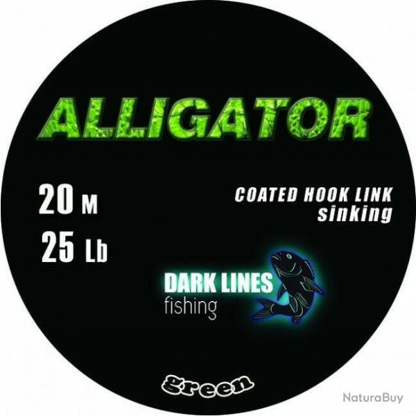 Promo: Tresse  bas de ligne Dark Lines Fishing Aligator 25lb 20m