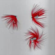 Rouge HOLO Mousse Porte-jarretelles Buzzers Taille 16 Pêche à La Mouche Mouches Ensemble de 3 