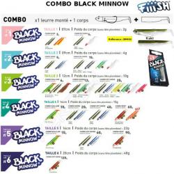 COMBO BLACK MINNOW 7 CM N°1 FIIISH Kaki 7 cm / 3 g