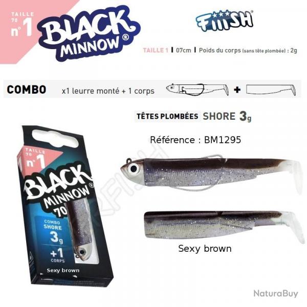 COMBO BLACK MINNOW 7 CM N1 FIIISH 7 cm / 3 g Sexy Brown