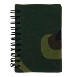 BLOC NOTE / CARNET A SPIRALE FORMAT A7 ( 10.3 X 7.1 CM ) 50 PAGES COUVERTURE CAMOUFLAGE WOODLAND