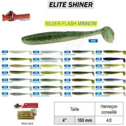 ELITE SHINER 4'' - 10 cm BASS ASSASSIN Silver Flash Minnow