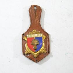 Insigne Ecole d'Artillerie, DRAGO émail, dos guilloché plat, H252