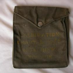 WW2 ANGLETERRE SACOCHE ANGLAISE " CALIBRATION CHART & NOTE BOOK STOWAGE "