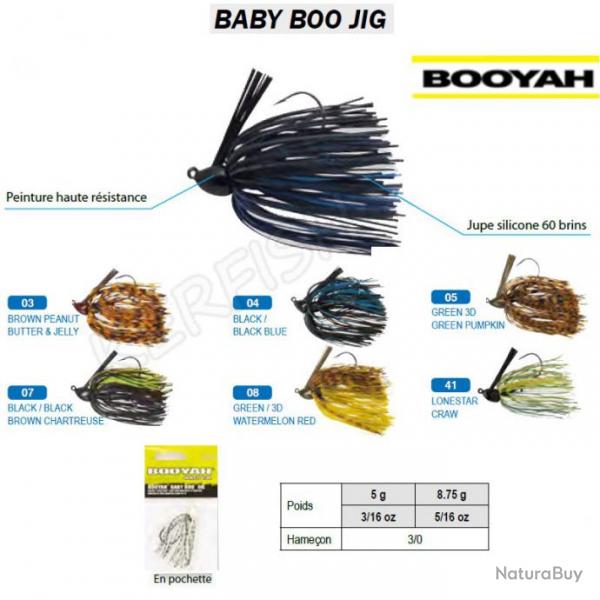 BABY BOO JIG BOOYAH 5 g Black Black Blue