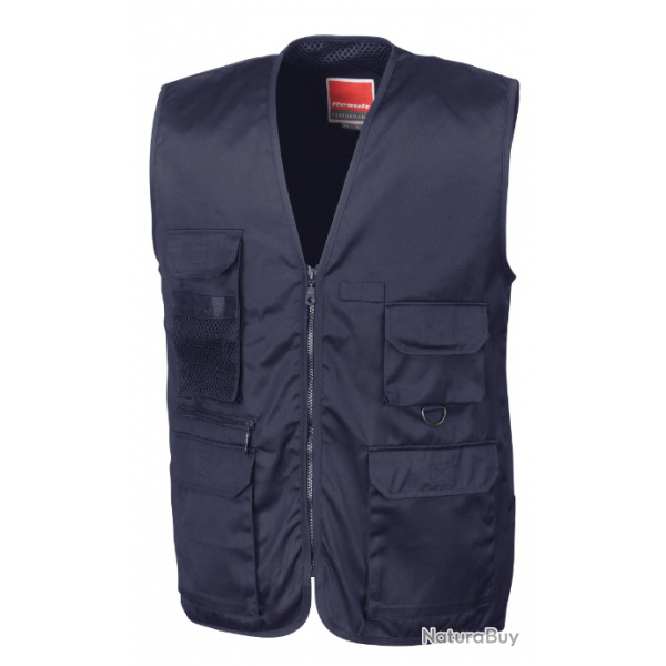 Gilet Blue Navy Midnight Reporter RESULT TAILLE 2XL R4507