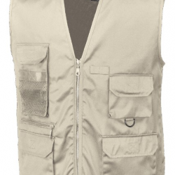 Gilet Sand Camel Reporter RESULT TAILLE S R4507