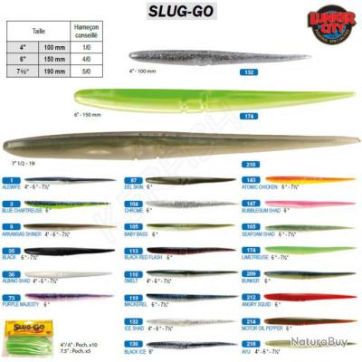 Lunker City Slug-Go, Esca Morbida A Forma Di Strisciante, 11,4 Cm, Confezione Da 10 Pezzi, Per Pesca In Acqua Dolce E Salata