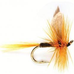 Mouche seche - winged Dry flie Olive dun 0524 ham 14 Fulling Mill