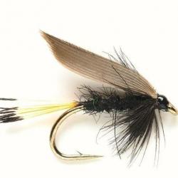 Mouche noye. - winged wets blae & Black 0105 ham 12 Fulling Mill