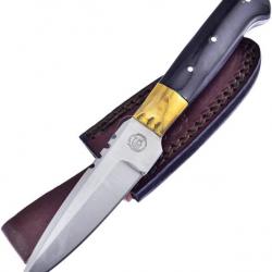 Couteau Hunter  Fixed blade Chipaway Sierra Madre Bowie MANCHE CORNE ETUI CUIR FCW352BH071