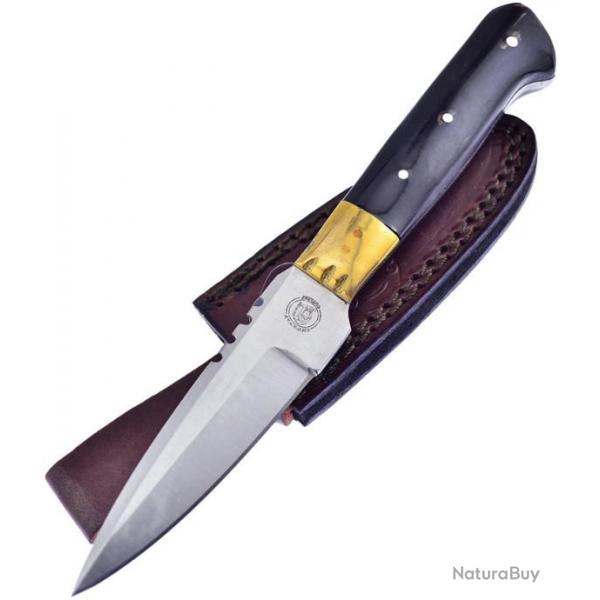 Couteau Hunter  Fixed blade Chipaway Sierra Madre Bowie MANCHE CORNE ETUI CUIR FCW352BH071