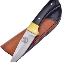 Couteau Hunter  Fixed blade The Snook Skinner MANCHE CORNE  ETUI CUIR FCW985BH07