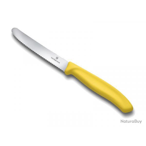 COUTEAU TOMATE VICTORINOX SWISSCLASSIC 11CM JAUNE