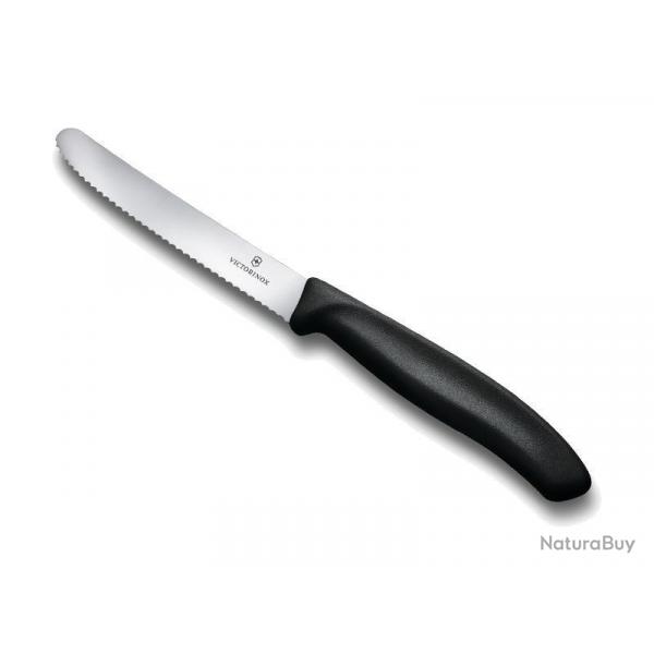 COUTEAU TOMATE VICTORINOX SWISSCLASSIC 11CM NOIR