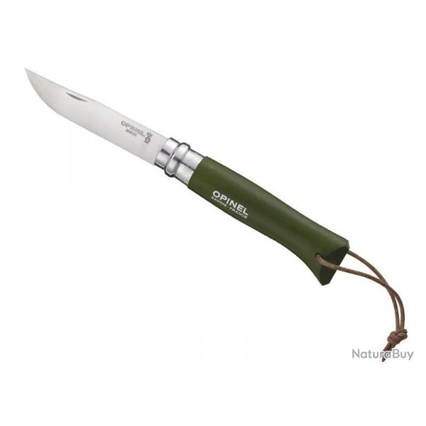 OPINEL 8 VRI KAKI + LIEN BAROUDEUR